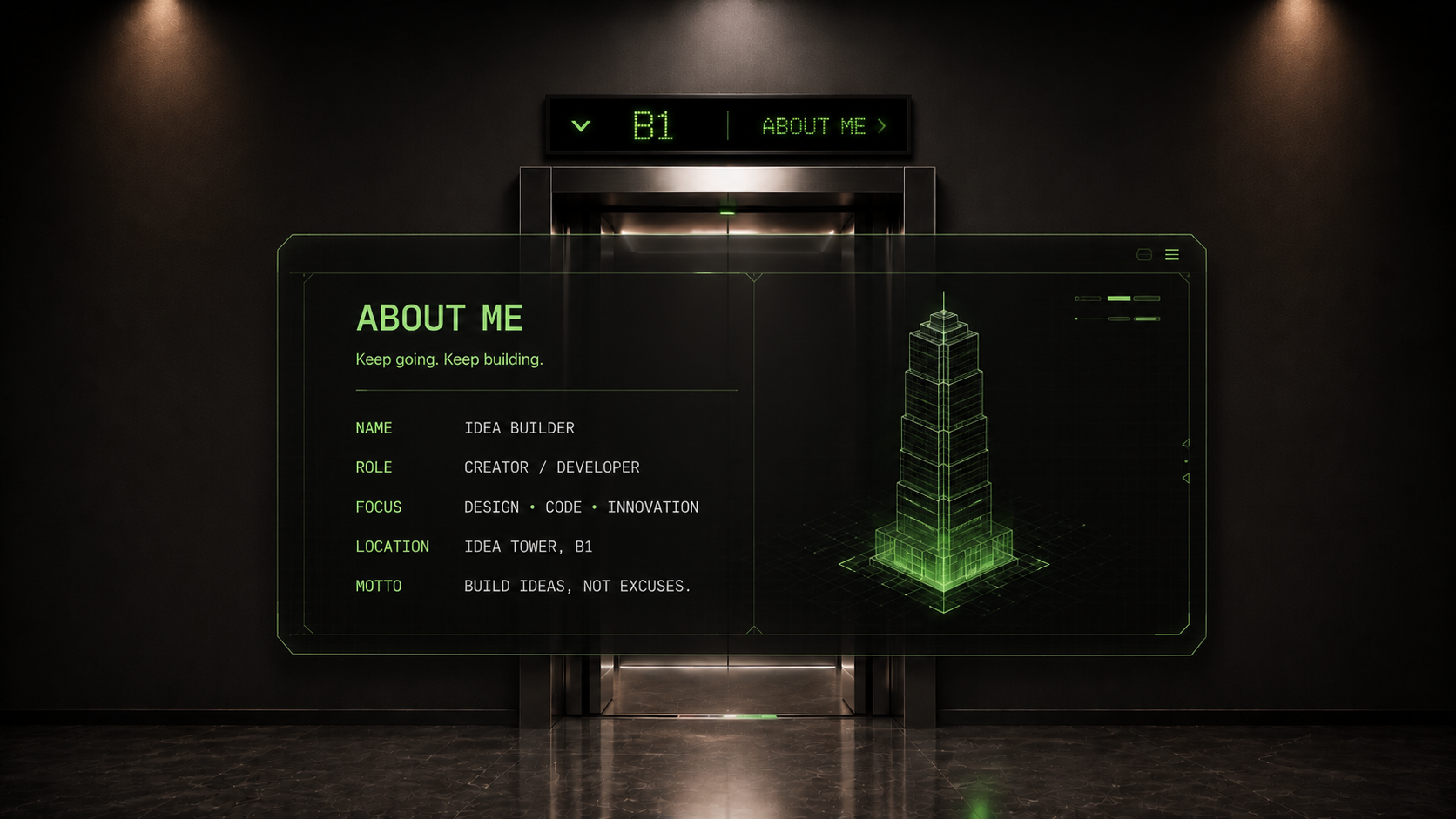 B1 About Me elevator archive floor